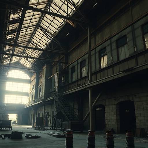 A dilapidated, abandoned factory, a versatile location for thrillers and historical dramas