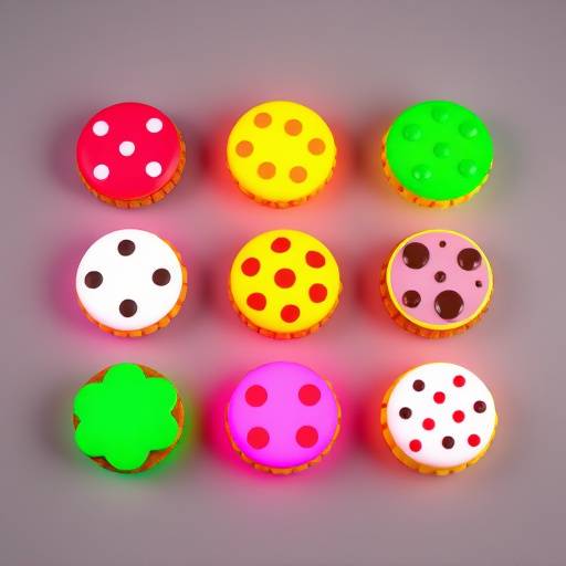 Assortment of colorful cookie icons